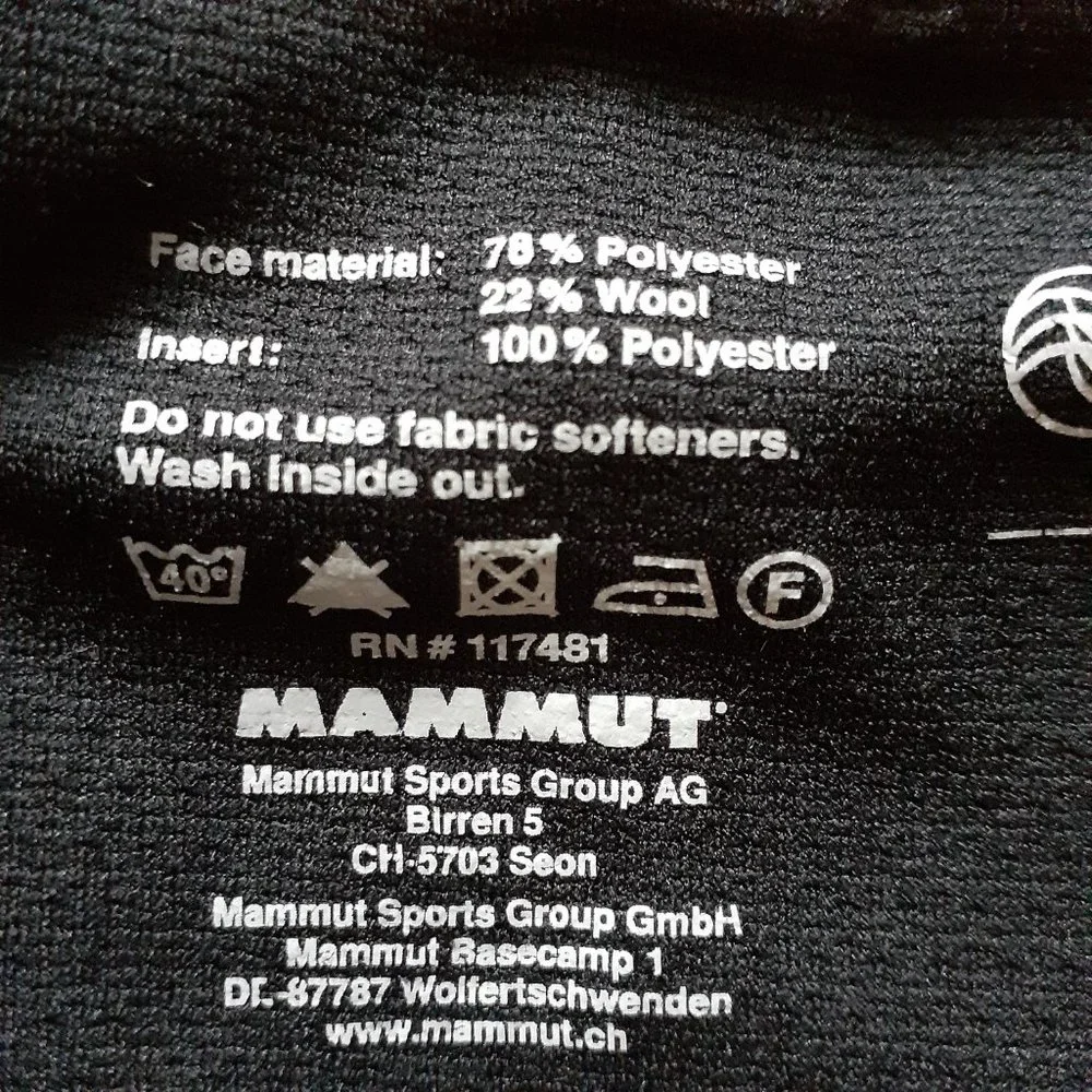 Mammut Go Warm Symbitech 3/4 Length Wool Blend Baselayer Pant Black Size XXL